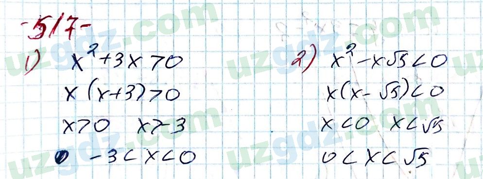 Алгебра Алимов 9 класс 2019 Итоговое повторение 517