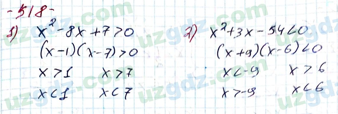 Алгебра Алимов 9 класс 2019 Итоговое повторение 518