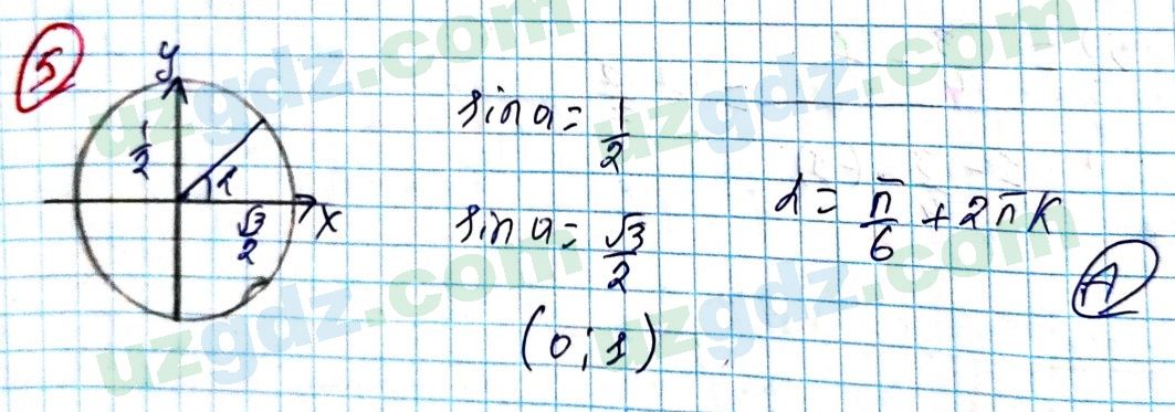 Алгебра Алимов 9 класс 2019 Тест 5