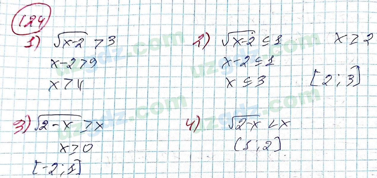Алгебра Алимов 9 класс 2019 Упражнение 124
