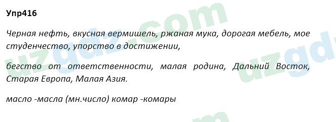 Русский язык Зеленина 5 класс 2020 Упражнение 416