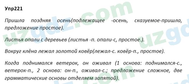 Русский язык Зеленина 5 класс 2020 Упражнение 221