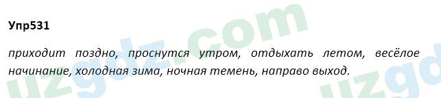 Русский язык Зеленина 5 класс 2020 Упражнение 531