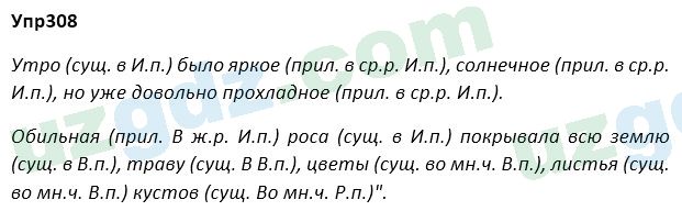 Русский язык Зеленина 5 класс 2020 Упражнение 308