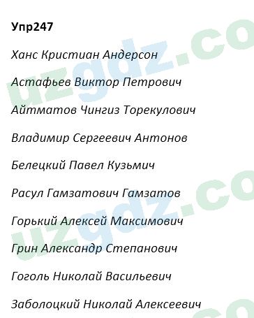 Русский язык Зеленина 5 класс 2020 Упражнение 247
