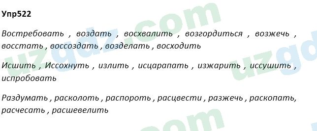 Русский язык Зеленина 5 класс 2020 Упражнение 522