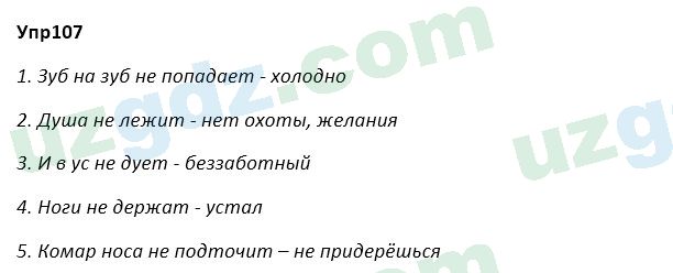 Русский язык Зеленина 5 класс 2020 Упражнение 107