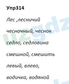 Русский язык Зеленина 5 класс 2020 Упражнение 314