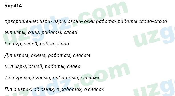 Русский язык Зеленина 5 класс 2020 Упражнение 414