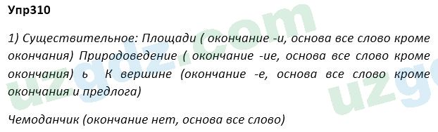 Русский язык Зеленина 5 класс 2020 Упражнение 310