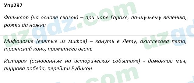 Русский язык Зеленина 5 класс 2020 Упражнение 297