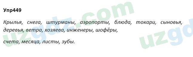 Русский язык Зеленина 5 класс 2020 Упражнение 449