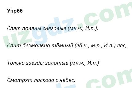 Русский язык Зеленина 5 класс 2020 Упражнение 66