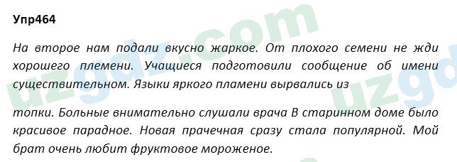 Русский язык Зеленина 5 класс 2020 Упражнение 464