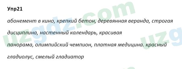 Русский язык Зеленина 5 класс 2020 Упражнение 21
