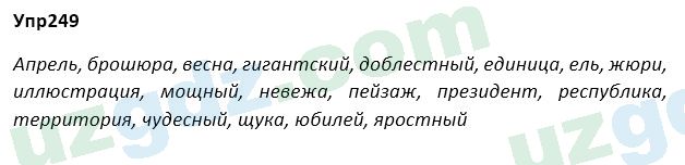 Русский язык Зеленина 5 класс 2020 Упражнение 249
