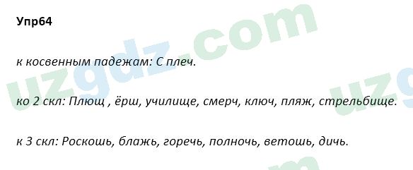 Русский язык Зеленина 5 класс 2020 Упражнение 64