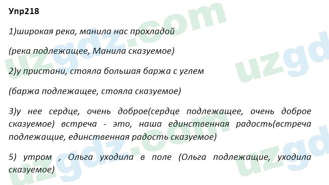 Русский язык Зеленина 5 класс 2020 Упражнение 218
