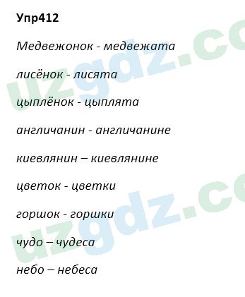 Русский язык Зеленина 5 класс 2020 Упражнение 412