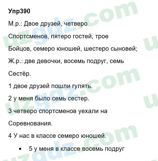 Русский язык Зеленина 6 класс 2017 Упражнение 390