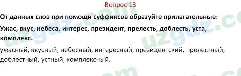Русский язык Юнусовна Т. О. 7 класс 2022 Вопрос 13