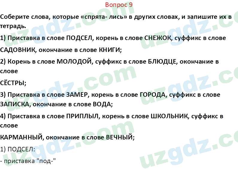 Русский язык Юнусовна Т. О. 7 класс 2022 Вопрос 9