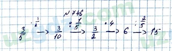 Математика Мирзаахмедов 6 класс 2017 Упражнение 746