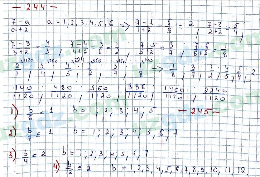 Математика Мирзаахмедов 6 класс 2017 Упражнение 244