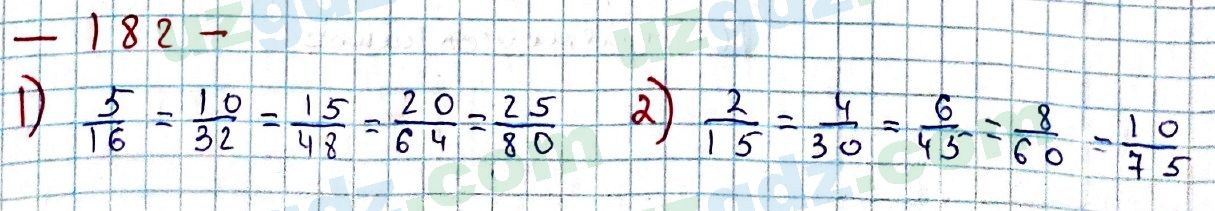 Математика Мирзаахмедов 6 класс 2017 Упражнение 182