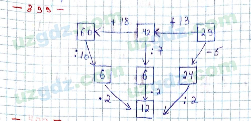 Математика Мирзаахмедов 6 класс 2017 Упражнение 399