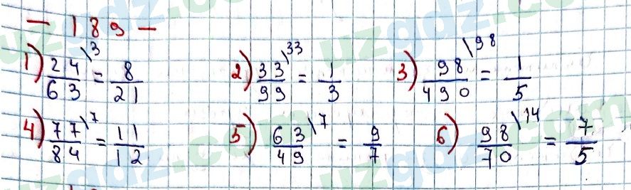 Математика Мирзаахмедов 6 класс 2017 Упражнение 189