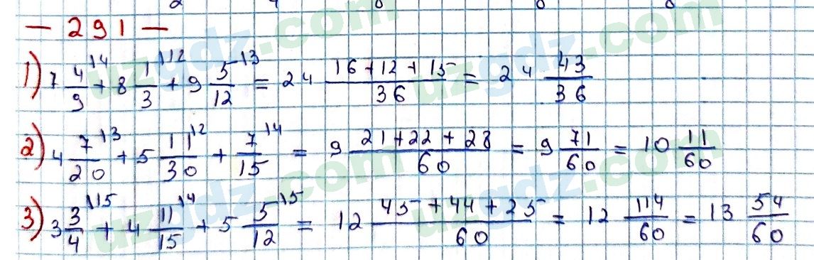 Математика Мирзаахмедов 6 класс 2017 Упражнение 291