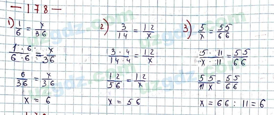 Математика Мирзаахмедов 6 класс 2017 Упражнение 178