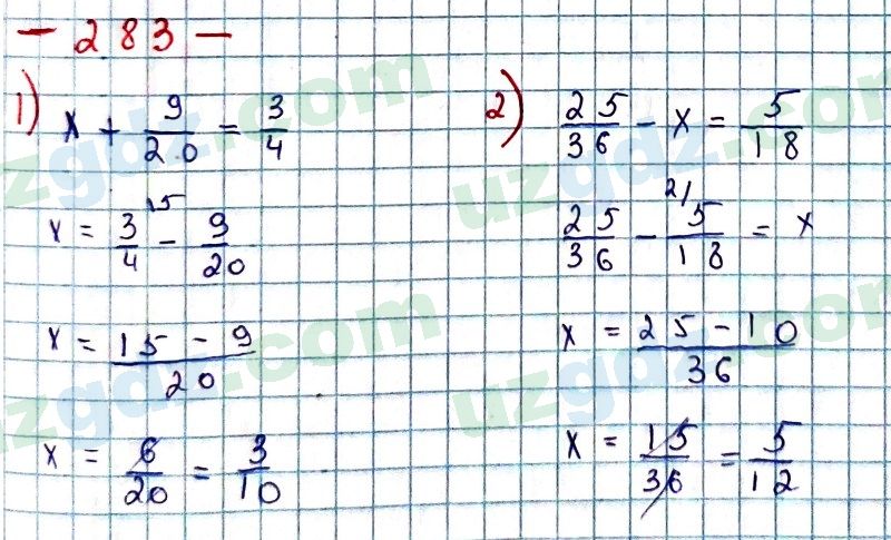 Математика Мирзаахмедов 6 класс 2017 Упражнение 283
