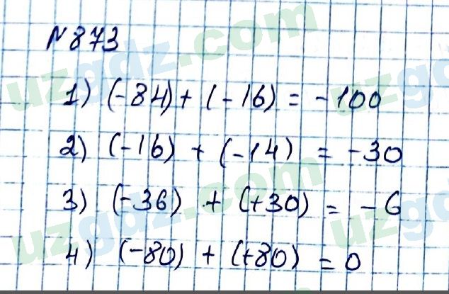 Математика Мирзаахмедов 6 класс 2017 Упражнение 873