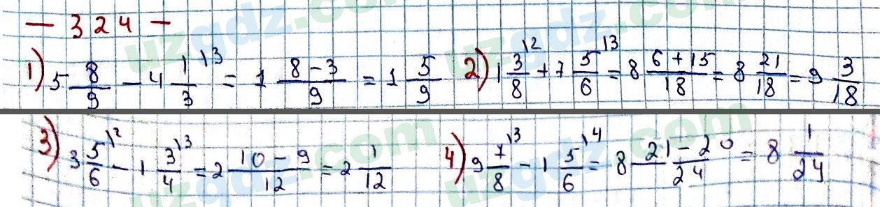 Математика Мирзаахмедов 6 класс 2017 Упражнение 324