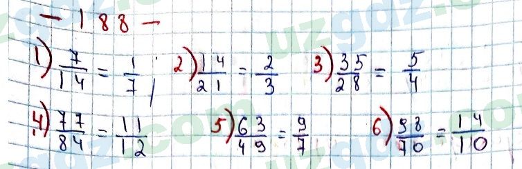 Математика Мирзаахмедов 6 класс 2017 Упражнение 188