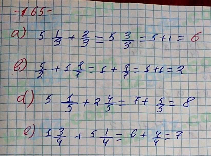 Математика Хайдаров 5 класс 2020 Упражнение 165