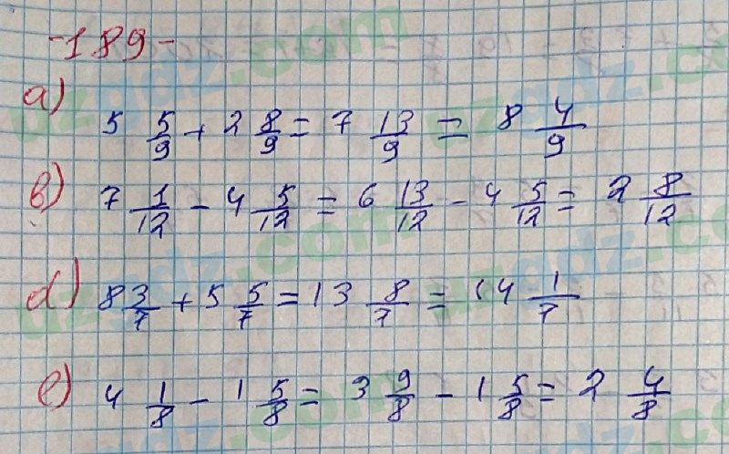 Математика Хайдаров 5 класс 2020 Упражнение 189