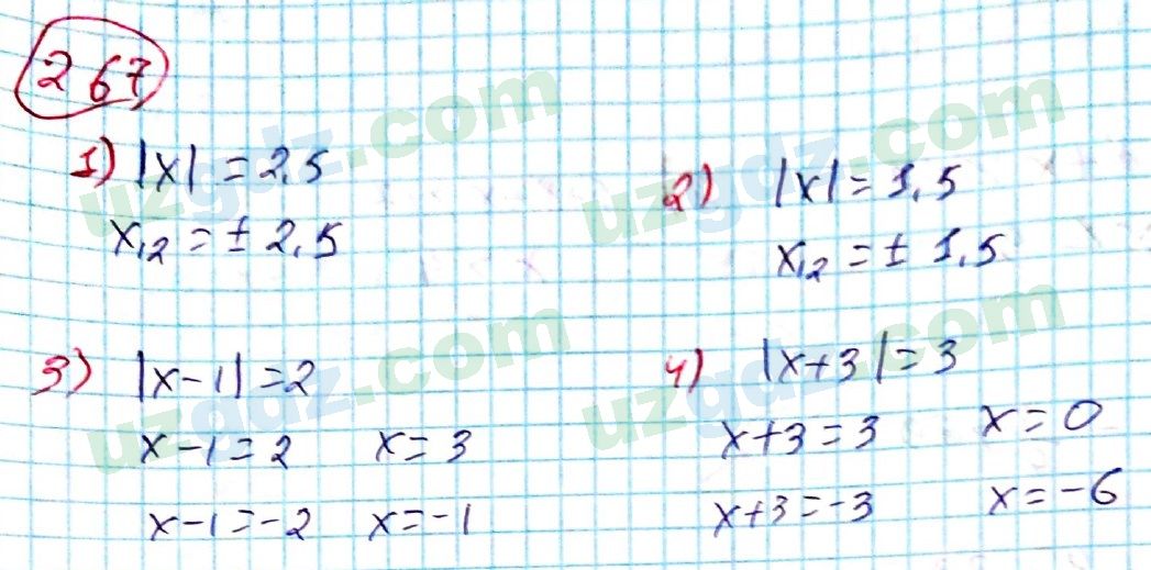 Алгебра Алимов 8 класс 2019 Упражнение 267