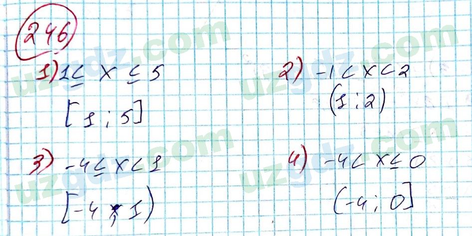 Алгебра Алимов 8 класс 2019 Упражнение 246