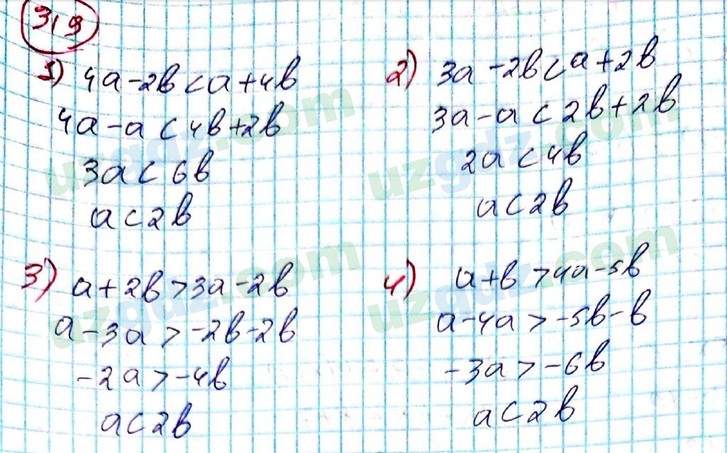 Алгебра Алимов 8 класс 2019 Упражнение 319